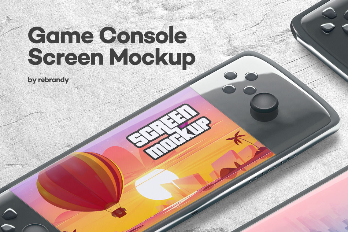 Game Console Screen Mockup Game Console Screen Mockup