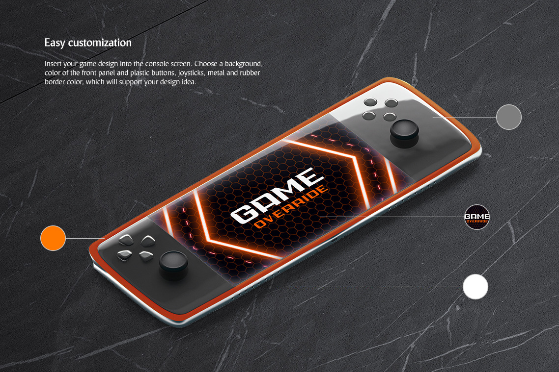 Game Console Screen Mockup