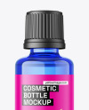 50ml Essential Oil Blue Bottle Mockup