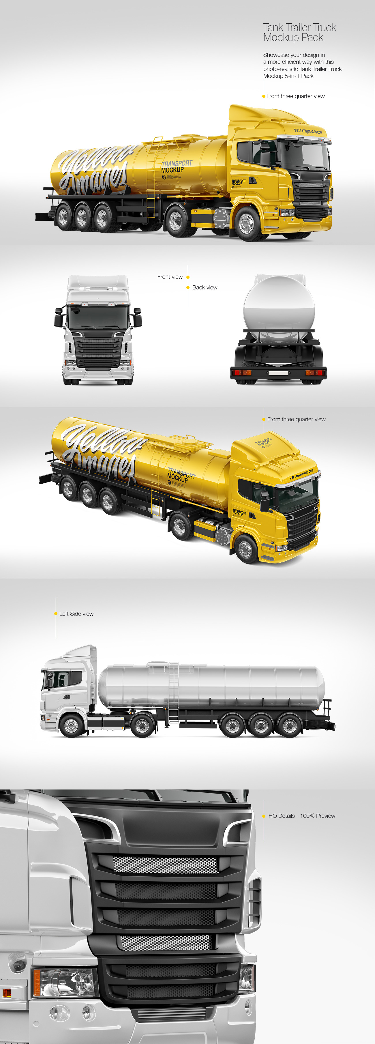 Tank Trailer Truck Mockup Pack