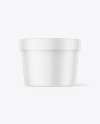 Matte Plastic Ice Cream Cup w/ Label Mockup