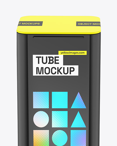 Glossy Square Tube Mockup