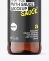 Amber Sauce Bottle Mockup