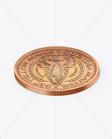 Bronze Coin Mockup