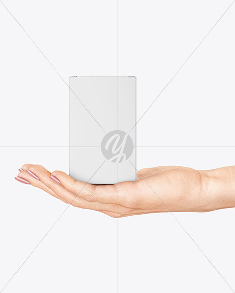 Paper Box in a Hand Mockup