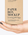 Paper Box in a Hand Mockup