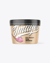 Kraft Ice Cream Cup w/ Label Mockup