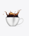 Metallized Cup w/ Coffee Splash Mockup