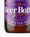 Dark Amber Glass Beer Bottle Mockup