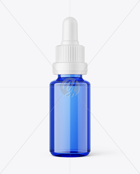 15ml Dropper Blue Bottle Mockup