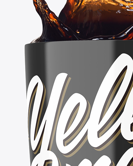 Glossy Mug w/ Coffee Splash Mockup