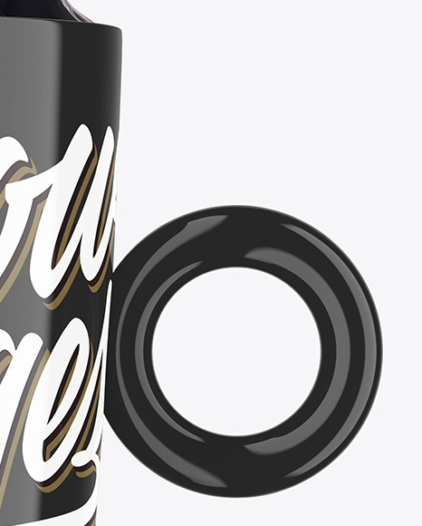 Glossy Mug w/ Coffee Splash Mockup