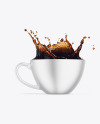 Metallized Cup w/ Coffe Splash Mockup