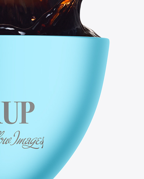 Metallized Cup w/ Coffe Splash Mockup