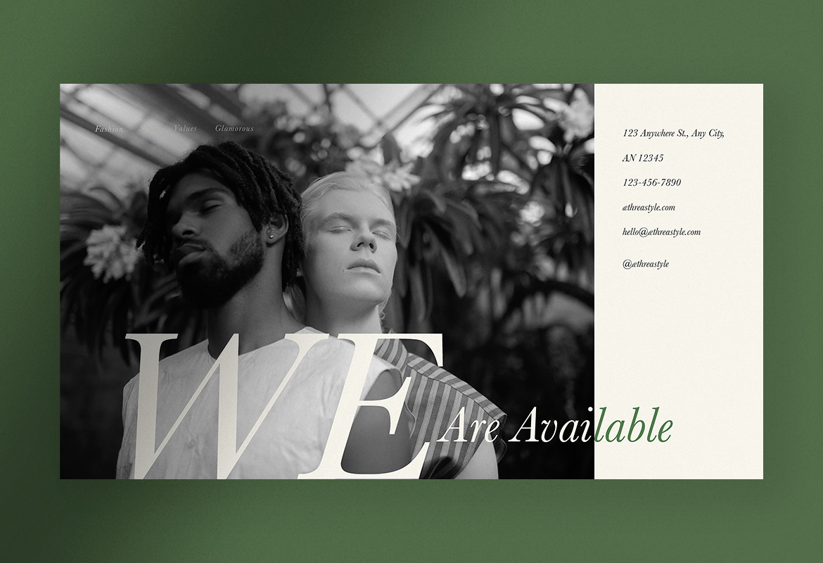Aethrea – Green Elegant Fashion Portfolio Powerpoint Presentation Aethrea – Green Elegant Fashion Portfolio Powerpoint Presentation