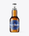 Amber Glass Beer Bottle Mockup