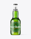 Green Glass Beer Bottle Mockup