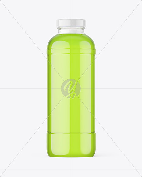 Clear Juice Glass Bottle Mockup