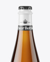 Amber Glass Beer Bottle Mockup