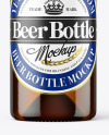 Amber Glass Beer Bottle Mockup