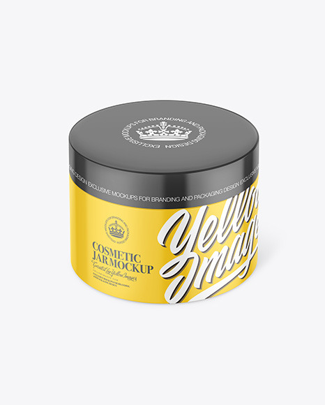 Glossy Cosmetic Jar Mockup