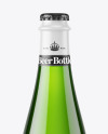 Green Glass Beer Bottle Mockup