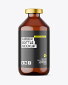 100ml Amber Glass Bottle w\ Crimp Seal Cap Mockup