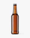 Amber Glass Beer Bottle Mockup