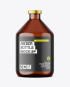 200ml Amber Glass Bottle w\ Crimp Seal Cap Mockup