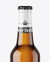 Amber Glass Beer Bottle Mockup