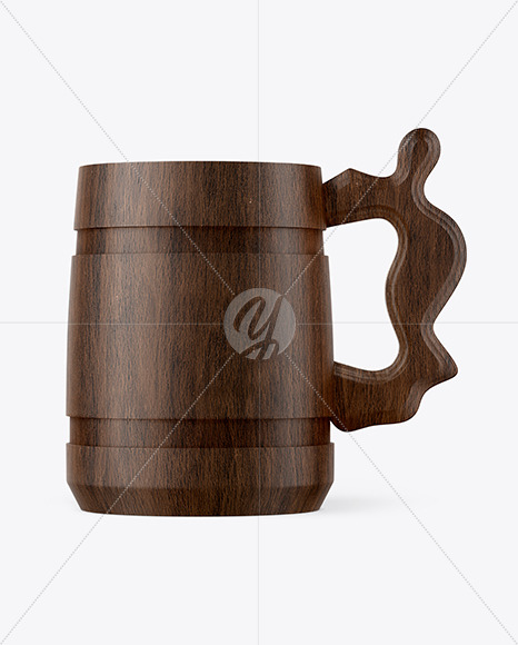 Wood Beer Mug Mockup