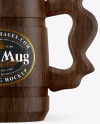 Wood Beer Mug Mockup