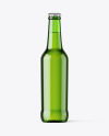 Green Glass Beer Bottle Mockup