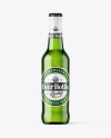 Green Glass Beer Bottle Mockup