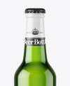 Green Glass Beer Bottle Mockup