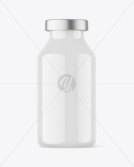 20ml Glossy Bottle w\ Crimp Seal Cap Mockup