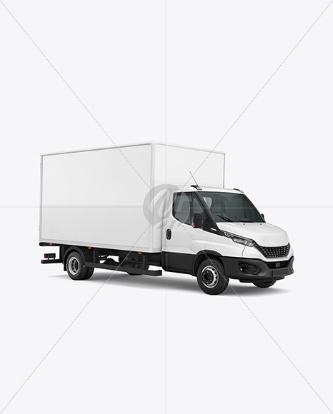 Box Truck Mockup - Half Side View