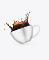 Metallized Cup w/ Coffe Splash Mockup