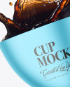 Metallized Cup w/ Coffe Splash Mockup