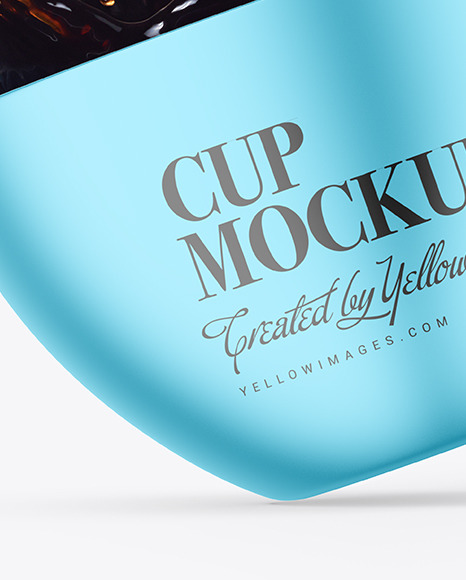 Metallized Cup w/ Coffe Splash Mockup