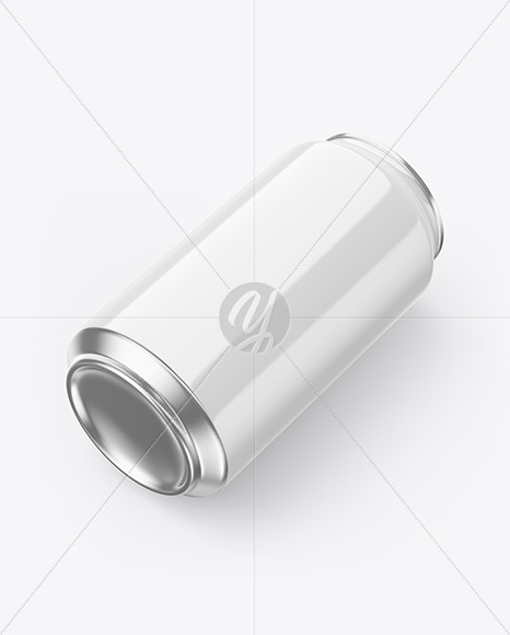 Aluminium Drink Can With Glossy Finish Mockup