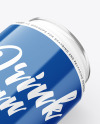 Aluminium Drink Can With Glossy Finish Mockup