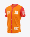 Baseball Jersey Mockup - Half Side View