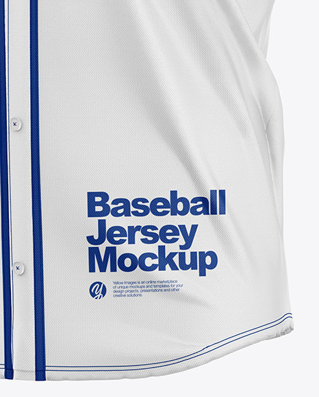 Baseball Jersey Mockup - Half Side View