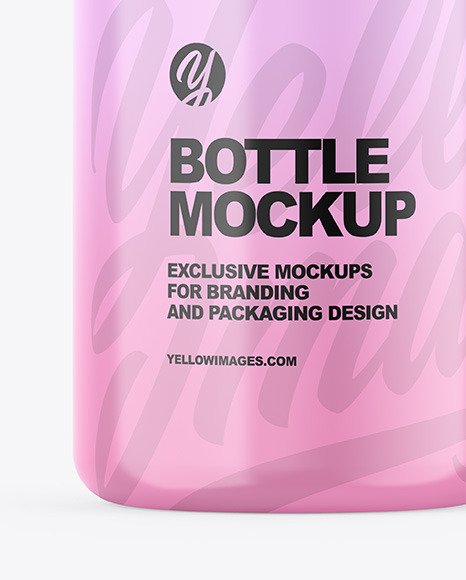 Glossy Bottle Mockup