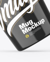 Glossy Mug w/ Coffee Splash Mockup