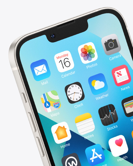 Apple iPhone 13 Starlight Mockup