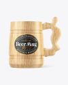 Wood Beer Mug Mockup