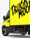 Box Truck Mockup - Back Half Side View