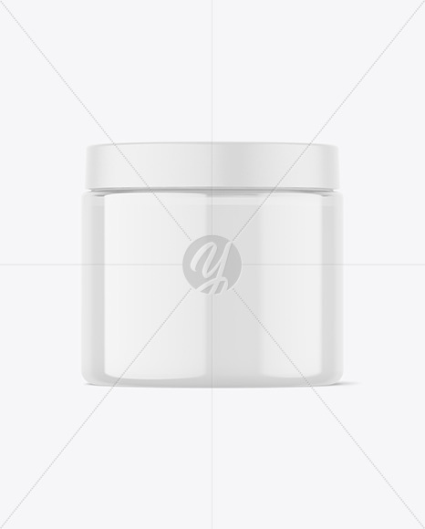 200ml Clear Cosmetic Cream Jar Mockup